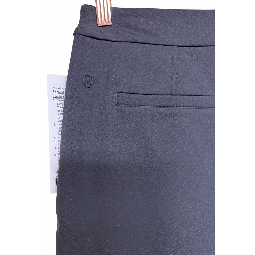 Lululemon Straight-Leg Mid-Rise Pant‎ Luxtreme Black Women's Size Medium - Picture 8 of 11